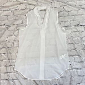 White Sleeveless Blouse